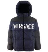 Versace Dunjakke - Navy/Sort m. Hvid