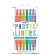 Ooly Dobbeltsidet Tuscher - 8 Stk - Pastel Liners Dual Tip Marke