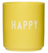 Design Letters Kop - Favorite Cup - Happy - Yellow