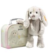 Steiff Bamse - 26 cm. - Hoppie Rabbit - In Suitcase - GrÃ¥