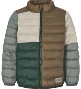 MarMar Dynejakke - Vegan Puffer - Owe - Dark Leaf Blok