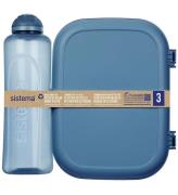 Sistema Madkasse m. Drikkedunk - 1,1 l/480 ml - Mountain Blue