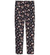 Name It Leggings - NkfVivian - Noos - Dark Sapphire m. Blomster