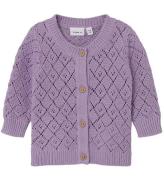 Name It Cardigan - Strik - NbfDesina - Heirloom Lilac