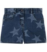 Stella McCartney Kids Denimshorts - BlÃ¥/Hvid m. Stjerner