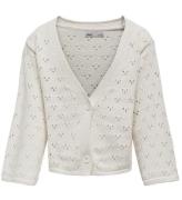 Kids Only Cardigan - Strik - KogIna - Cloud Dancer m. HulmÃ¸nster