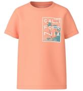 Name It T-Shirt - NkmVux - Papaya Punch/California