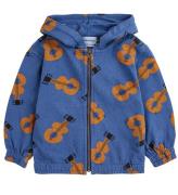 Bobo Choses Sweatcardigan - Navy Blue m. Guitarer