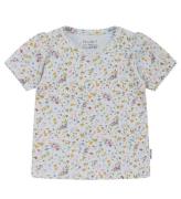 Hust and Claire T-shirt - Rib - Blancalina - Water m. Blomster