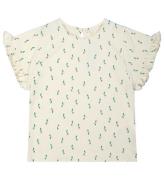 The New T-shirt - TnKaisa - White Swan Small Flower AOP