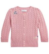 Polo Ralph Lauren Cardigan - Strik - Tickled Pink m. Blomster