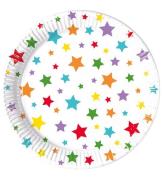 Decorata Party Paptallerkner - 8-pak - 23 cm - Multicolour Brigh