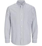 Jack & Jones Skjorte - JjeOxford - Ensign Blue/Stripes