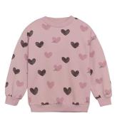 Minymo Sweatshirt - Dawn Pink m. Hjerter