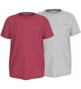 Tommy Hilfiger T-shirt - 2-pak - Heritage Pink/Light Grey