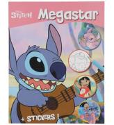 Megastar Malebog m. KlistermÃ¦rker - 128 Sider - Disney Stitch