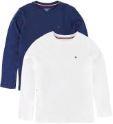 Tommy Hilfiger Bluse - 2-pak - Blue Ink/Hvid