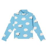 Stella McCartney Kids Bluse m. Rullekrave - LyseblÃ¥/Hvid m. SKye