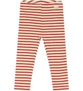 Petit Piao Leggings - Rib - Modal - Chili Pepper/Dark Off White