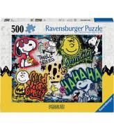 Ravensburger Puslespil - 500 Brikker - Snoopy And Friends