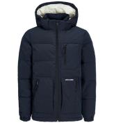 Jack & Jones Dynejakke - JJEOtto - Dark Navy/Hvid