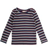 Petit Piao Bluse - Rib - Modal - Dark Cherry Multi Stripe