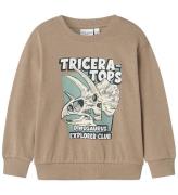 Name It Sweatshirt - NmmVildar - Weathered Teak /Dinosaurus