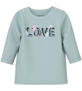 Name It Bluse - NbfVubie - Gray Mist/Love/Flowers