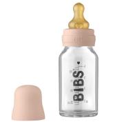 BIBS Sutteflaske - Glas - Slow Flow - 110 ml - Naturgummi - Blus