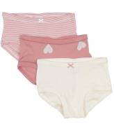 Petit Bateau Trusser - 3-pak - Rosa/Beige