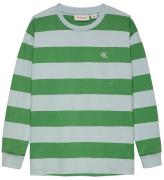 Calvin Klein Bluse - Striped Relaxed - Keepsake Blue/Green Strip