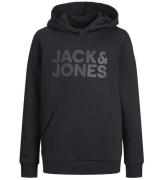 Jack & Jones Hættetrøje - Noos - JjeCorp - Black/JR/lLarge Print