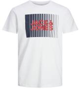 Jack & Jones T-shirt - Noos - JjeCorp - Hvid m. Print