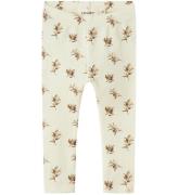 Lil' Atelier Leggings - Rib - NbfGavo - Turtledove/OLIVE