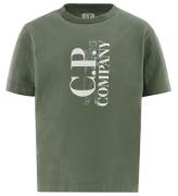 C.P. Company T-shirt - ArmygrÃ¸n m. Hvid/StÃ¸vet GrÃ¸n