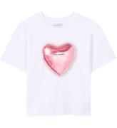 Little Marc Jacobs T-shirt - Hvid/Pink m. Hjerte