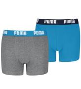 Puma Boxershorts - 2-pak - GrÃ¥meleret/BlÃ¥