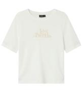 LMTD T-shirt - NlfFos - White Alyssum/Sandshell Embroidery m. Pr