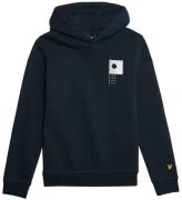 Lyle & Scott Hættetrøje - Dark Navy m. Print