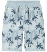 Name It Sweatshorts - Noos - NkmVermo - Celestial Blue/Palms