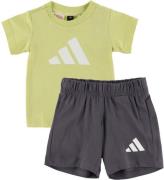adidas Performance SÃ¦t - T-shirt/Shorts - 160 - Powder Yellow/Hv