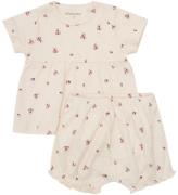 Minymo ShortssÃ¦t - Shorts/T-shirt - Rib - White Swan