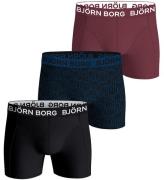 BjÃ¶rn Borg Boxershorts - 3-pak - Sort/BlÃ¥/RÃ¸d