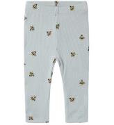 Name It Leggings - Rib - NbmFunkab - Pearl Blue m. Bier