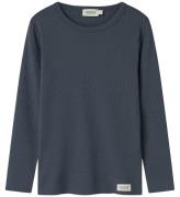 MarMar Bluse - Rib - Plain - Noos - Blå
