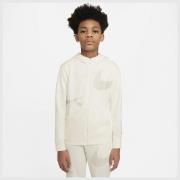 Nike Hættetrøje NSW Fleece Full Zip - Hvid/Grå Børn