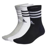 adidas Sokker Crew Sportswear 3-Stripes 3-Pak - Grå/Hvid/Sort