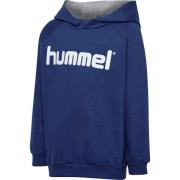 Hummel Go Cotton Logo Hættetrøje - Blå Børn