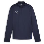 PUMA Træningstrøje teamGOAL 1/4 Lynlås - Navy/Hvid/Navy Børn