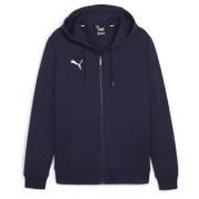 PUMA Hættetrøje teamGOAL Casuals Full Zip - PUMA Navy/Hvid Børn